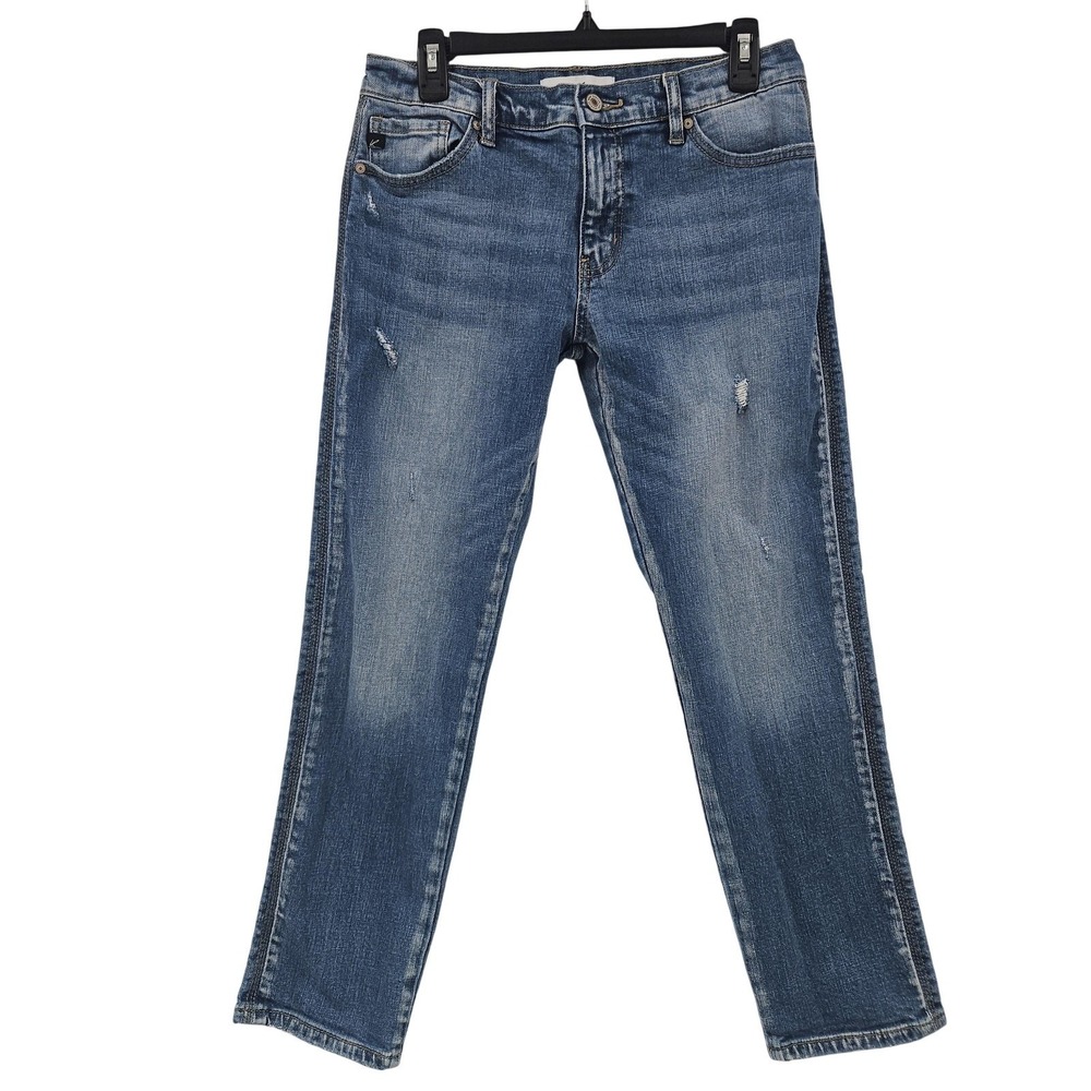 KanCan Jeans‎ Womens 5 26 Blue Straight Leg Distressed Stretch Normcore Preppy